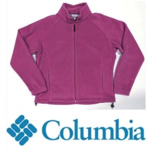NEW Fleece Mauve Pink Columbia Zip Jacket